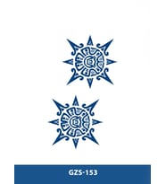 GZS-153 YARI KALICI ŞEMA ÇİFT DESEN DÖVME-TATTO