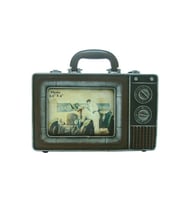 Dekoratif Metal Çerçeve Televizyon Temalı Vintage Hediyelik