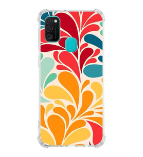 PrintiFy Samsung Galaxy M30S Uyumlu Retro Color 5 Baskılı Şeffaf Köşe Korumalı Antişok Kılıf
