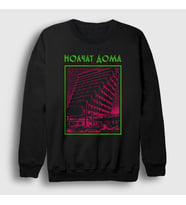 Presmono Unisex Siyah Etazhi Molchat Doma Sweatshirt 548510tt