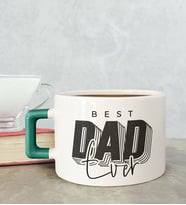BK Gift Kişiye Özel Babalar Günü Tasarımlı Yeşil Kulplu Çay & Kahve Fincanı-3, Babaya Hediye, Babalar Günü Hediyesi