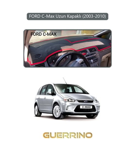 FORD C-Max uzun kapaklı (2003-2010)TORPİDO KORUMA HALISI GRİ KENAR