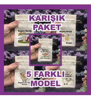 Bayram Harçlık Kesesi - KARIŞIK SET ( 5 ADET ) Kurban Bayramı (Ham)