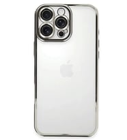 Newface Apple iPhone 16 Pro Kılıf Razer Lensli Silikon - Gümüş