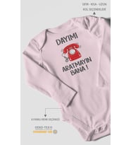 Dayımı Aratmayın Bana Uzun Kollu Çıtçıtlı Bebek Body