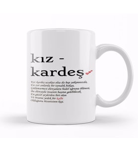 Kişi Sevdiği Ile Beraberdir Yazılı Kupa Bardak Porselen