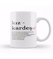 Kişi Sevdiği Ile Beraberdir Yazılı Kupa Bardak Porselen