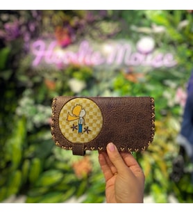 Y.Küçük Prens Figürlü Büyük Cüzdan Etnik Bohem Retro Vintage Style - KAHVE