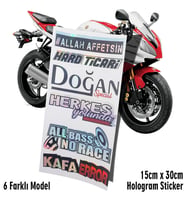allah affetsin ticari hologram sticker set motosiklet kelebek cam bisiklet atv scooter araba uyumlu