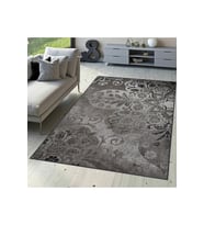 Rovigo Home Dijital Baskı Yıkanabilir Kaymaz Taban Salon Halısı  RVG1700 (Gri)