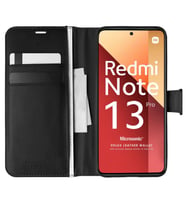 Microsonic Xiaomi Redmi Note 13 Pro 4G Kılıf Delux Leather Wallet Siyah (Siyah)
