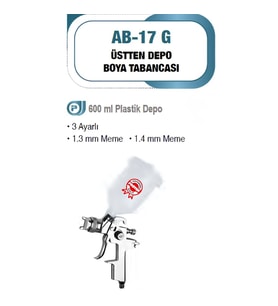 Proter PR-AB-17G 1.4 mm Üstten Plastik Depo Boya Makinesi P4BT352