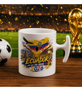 BK Gift Ekvator Taraftar Temalı 2026 Dünya Kupası Tasarımlı Hammer Kupa Bardak
