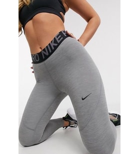 Nike Pro Tigh Fit Full Length Leggings Toparlayıcı Tam Boy Gri Tayt