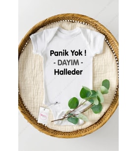 Panik Yok Dayım Halleder Özel Tasarım Bebek Zıbın Pamuklu Çıtçıtlı Body
