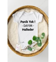 Panik Yok Dayım Halleder Özel Tasarım Bebek Zıbın Pamuklu Çıtçıtlı Body