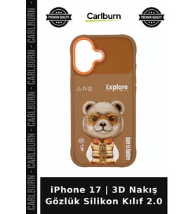 iPhone 17 3D Nakış Gözlük Silikon Kılıf 2.0 Kombin Parçası