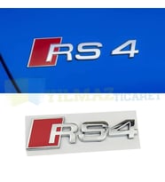 Audi RS4 Bagaj Logo Yazı Arma Amblem Paslanmaz Çelik