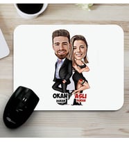 Kişiye Özel Gizli Ajan Sevgililer Karikatürlü Mouse Pad