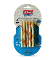 Warf Tavuk Etli Burgu Köpek Ödül Çubukları 12 Cm -10lu Paket