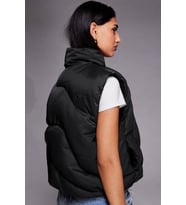 Nike Therma Fit Sportswear Swoosh Series Oversized Down West Oversize Kaz Tüyü Kadın Yelek Siyah
