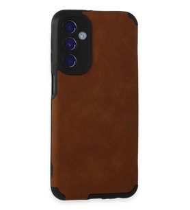 Newface Samsung Galaxy M34 5G Kılıf Loop Deri Silikon - Kahverengi