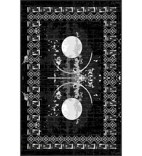 Eliana Home Baskılı, Yıkanabilir Kaymaz Taban Salon Halısı LNA0101-SD1070 100x150 cm (Siyah)