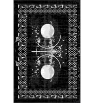 Eliana Home Baskılı, Yıkanabilir Kaymaz Taban Salon Halısı LNA0101-SD1070 100x150 cm (Siyah)