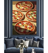 Pizzalar Ve İtalyan Mutfağı Dekoratif Kanvas - Mdf Ahşap Tablo