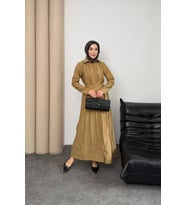 Quenn Model Coupra Model Kumaş Kemer Detaylı Elbise