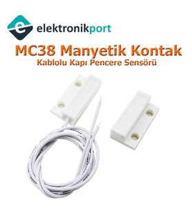 MC38 Manyetik Kontak Kablolu Kapı Pencere Sensörü (Normalde Kapalı - NC)