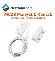 MC38 Manyetik Kontak Kablolu Kapı Pencere Sensörü (Normalde Kapalı - NC)