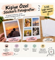 Kişiye Özel Yapışkanlı Fotoğraf – 3'lü Set