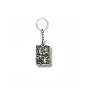 Steel Skull Satan Rectangular Şeytan Kurukafa Figürlü Unisex Metal Anahtarlık