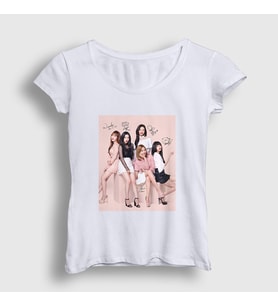 Presmono Kadın Beyaz Poster K-Pop Red Velvet T-Shirt 276959tt