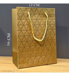 Mini Boy Gold Karton Hediye Çantası
