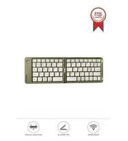 Torima TK-08 Yeşil Kablosuz Katlanabilir Şarjlı Taşınabilir Mini Bluetooth Klavye (Beyaz)