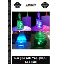 #Nargile Renkli 3 Modlu Atmosferik Dekoratif Nargile Aksesuar Nargile Altı Yapışkanlı Led Işık