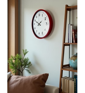 36 Cm Kırmızı Dekoratif Duvar Saati (Standart)