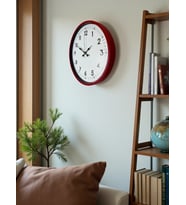 36 Cm Kırmızı Dekoratif Duvar Saati (Standart)
