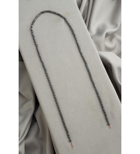 Hematit Doğal Taş Mat Gri Dikdörtgen Kesim 2x4mm Dizi [AA]