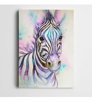 Zebra Suluboya Kanvas Tablo