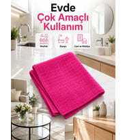 Mikrofiber Temizlik Bezi 40x40 cm Pembe İz Bırakmayan Çok Amaçlı Temizlik Bezi