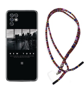 INFINIX Note 11 Pro Note 10 Hot 9 Play Kılıf Boyun Asklı Rasta Silikon New York 1612