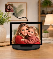 Kişiye Özel Anne Kız Anime Çizgi Film Çerçevesi Fotoğraflı Anne Kız Portresi, Anlamlı Hediye