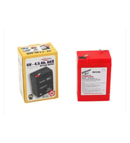 Pilsan 6 volt 4,5 Amper/Ah Performans Akü Kırmızı (Yılbaşı Kırmızısı)