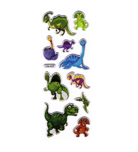 Sticker Kabartmalı Stiker Defter, Planlayıcı Etiket Dinazor Dinozor (cb482) 16x7 cm