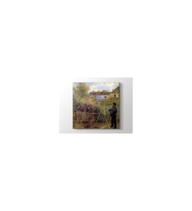 Pierre Auguste Renoir - Monet Painting In His Garden Tablo