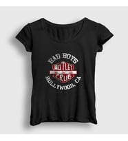 Presmono Kadın Siyah Bad Boys Mötley Crüe T-Shirt 166859tt