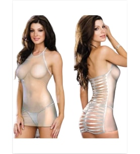 Mulvxbrf Brf02  Beyaz Tül Babydoll Gecelik (Mulvix)